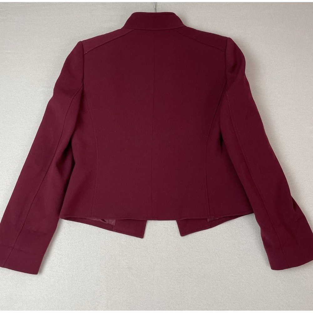 TAHARI Arthur S. Levine Women's Burgundy Blazer Jacket Size 6 Lined Career - Picture 4 of 13